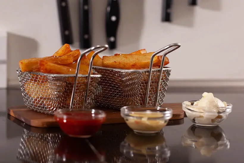 Triple cooked fries with dips