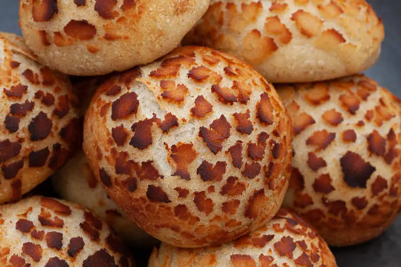 Sourdough tiger bread rolls crunchy topping close up