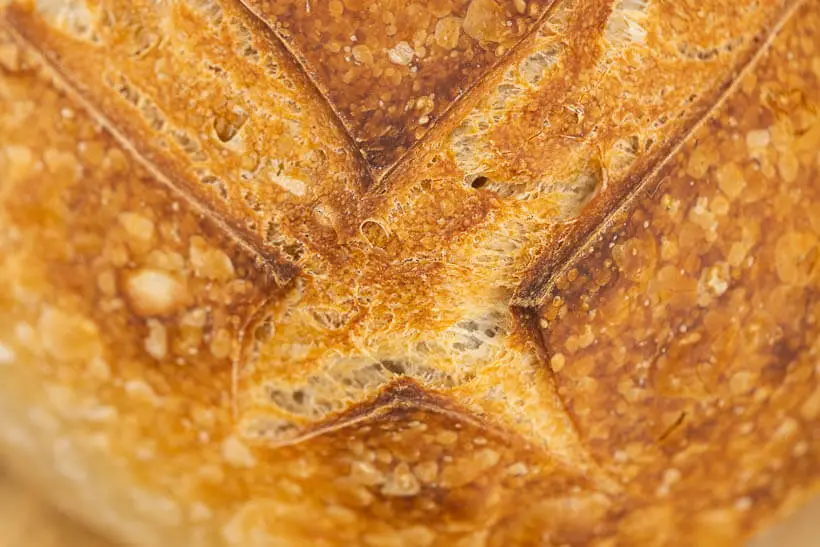 A revealing score in this sourdough bread