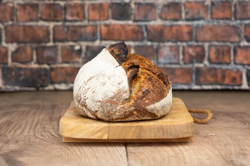 a sourdough bread with great oven spring