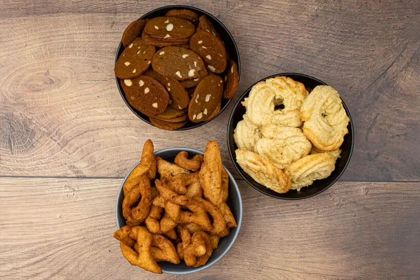 The three most popular Danish Christmas cookies made with these recipes