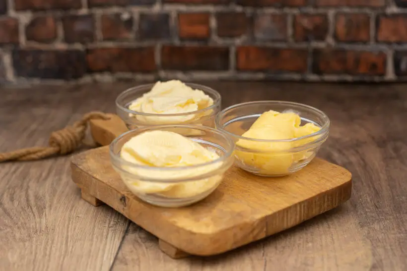three different versions of cultured butter