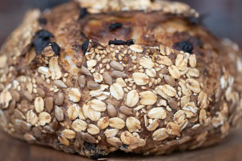 amazing toasted seeds on a granola sourdough bread